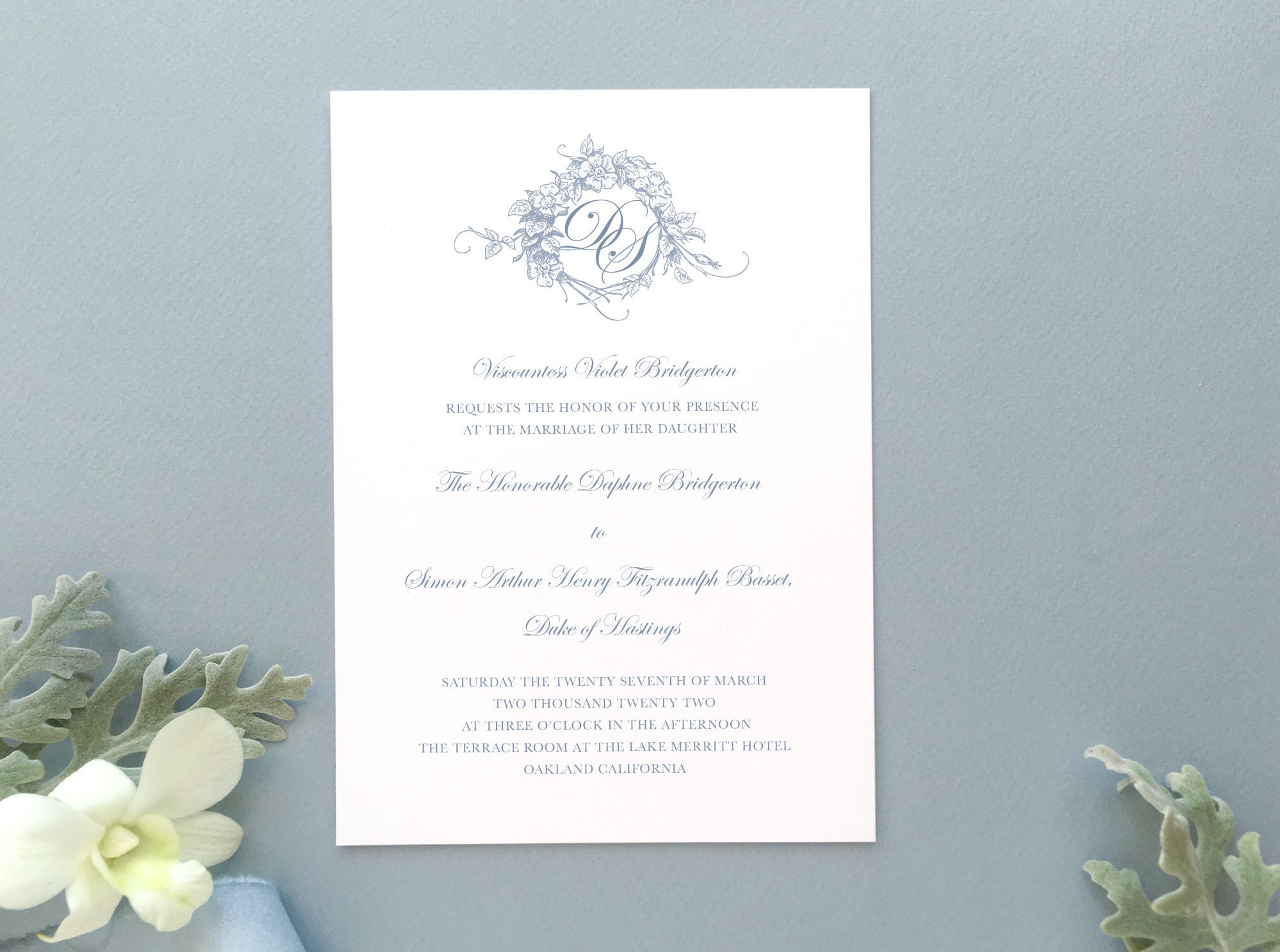 Monogram Wedding Invitation Editable Template - Encre Studio